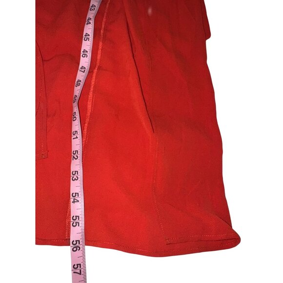 Red Socialite Womens V-Neck Romper with Short Sleeves - Picture 10 of 13